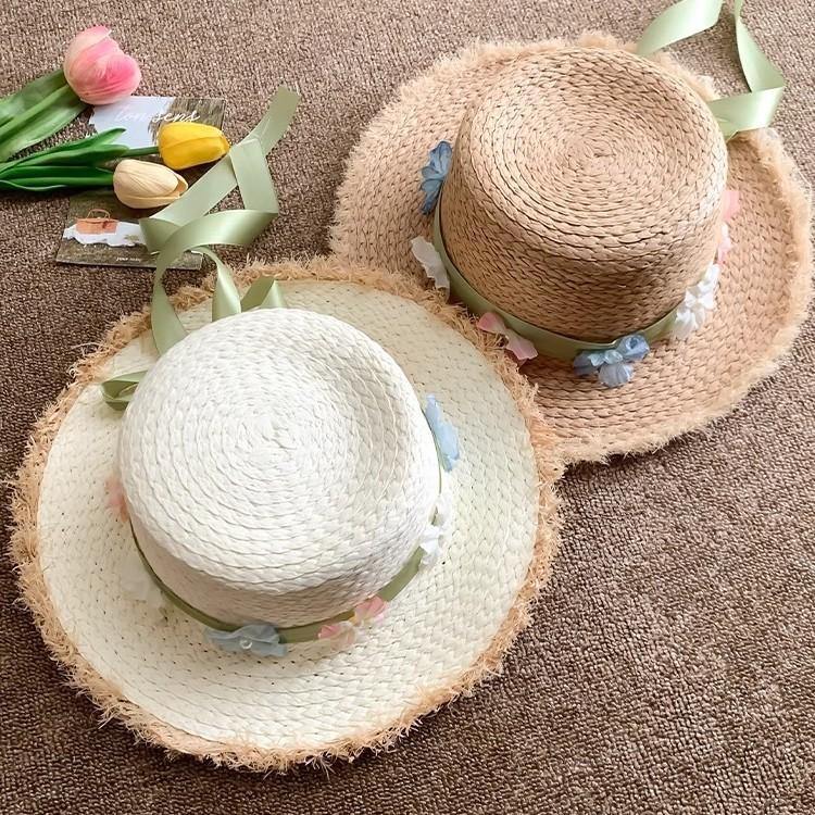 Paper Straw Sun Hat With Large Brim For Women Summer Beach Vacation Sun Protection