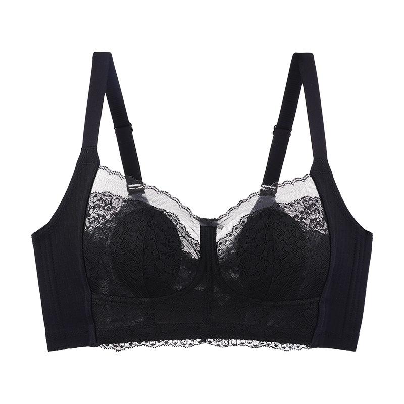 Rabbit Ear Cup Bra Women's Thin Breathable Lace Bra Without Steel Ring Push Up Bra