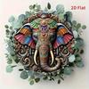 Metal Poster Elephant Indian Ornament Wall Art Home Decor