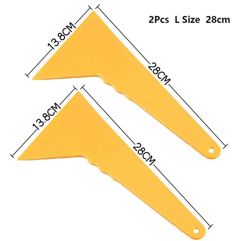 Car Window Film Squeegee Yellow Thick Plastic Triangle Tip Scraper for Vinyl Wrap Sticker Auto Window Tint Film Install Tool
