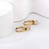 Wedding Bridal Shiny AAA CZ Drop Earrings Geometric Star Heart Clearly Zirconia Dangle Pendients Surgical Steel Huggies Clips