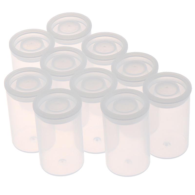 10Pcs Plastic Empty Bottle Roll Film Case Box Seal Fishing Bait Can Container