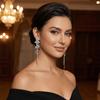 Elegant Fringe Hoop Earrings Flower Exaggerated Large Earrings Pendant Earrings  Stylish Occasions