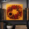 Funkelnde Herbstornamente Kürbis Kunst-Kit mit Kunstperlen, Herbstkranz Malerei Ernte Handgemachtes Bastelgeschenk 3D Perlen-Kit für Erwachsene Anfänger, Zuhause