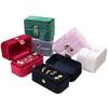 Mini Flip-Top Ring Box Portable Stud Earrings Jewelry Box Oval Velvet Ring Storage Box Jewelry Boxes And Packaging