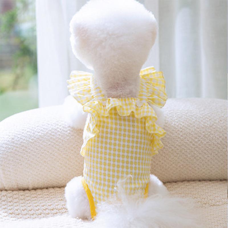 Small Dog Lace Dress Pet Clothes Anti-Harassment Underwear for Teddy Pomeranian All-Season Spring Summer Dog Fashion Accessory