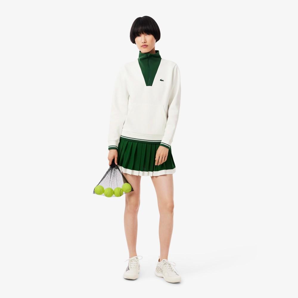 [lacoste] Women's Tennis Heritage Half-Zip Sweatshirt SF8634-55NX0N