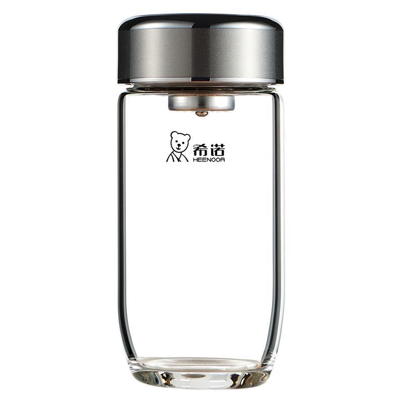 HEENOOR Portable Men's Glass Tea Infuser Bottle