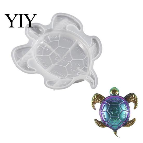 DIY Epoxy Resin Turtle Large Sea Mold, 3D Silicone Mold for Casting, Detailed Marine Geometric Animal Molds Wall Hanging Decoration, Coastal