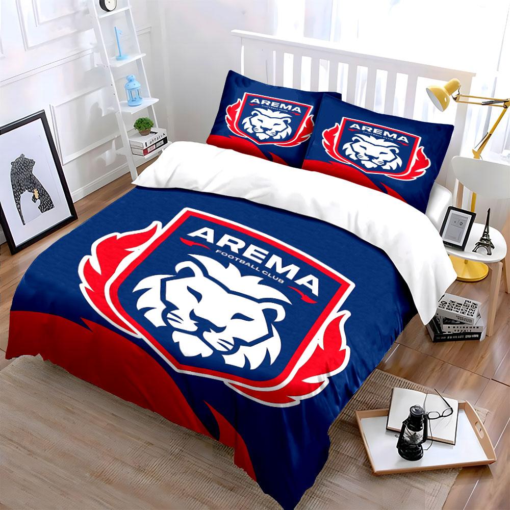 "Arema Football Club Bedding" Bedding Duvet Cover Set Duvet Cover Pillowcases (1 * Duvet Cover 2 * Pillowcases, without duvet insert)