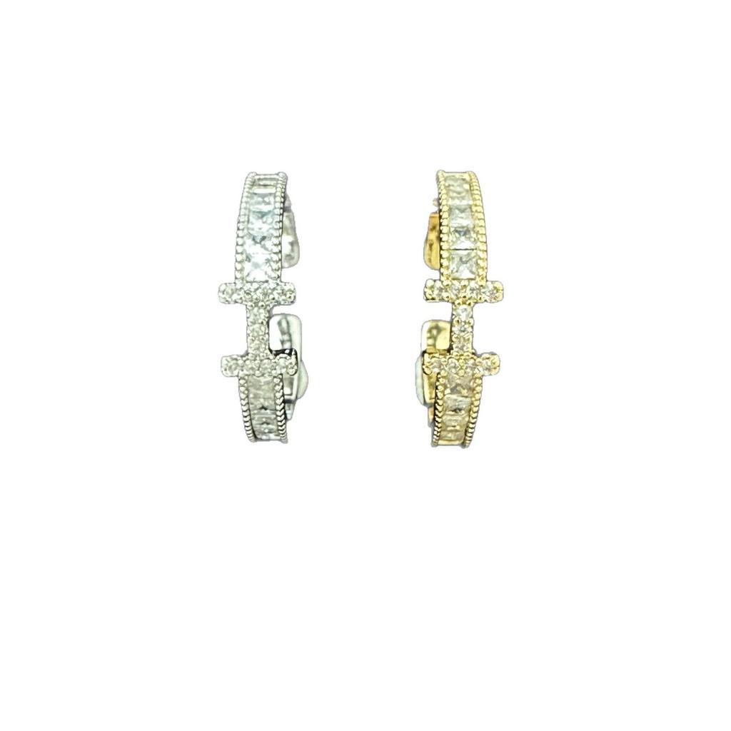Elegant Diamond-Encrusted Letter Open Ring for Women – Versatile and Chic Design for Index Finger