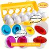 12/6pcs Color and Shape Matching Toys Simulated Egg Shapes with Storage Box - Geometric Shape & Color Learning Toy Set for Kids