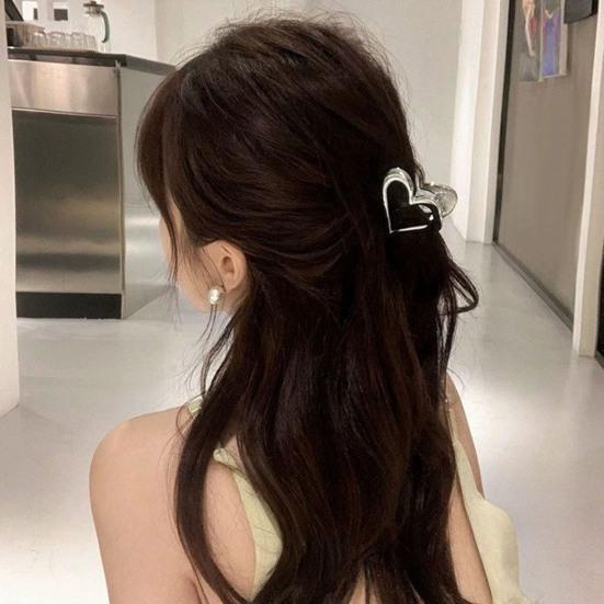 Hairpin Small Compact Metal Hair Clip Silver Color Butterflies Shape Back Head