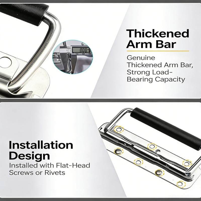 Stainless Steel Thickened Spring Handle Wooden Cabinet Box Door Handle Replacement Heavy Duty Metal Pull Handle