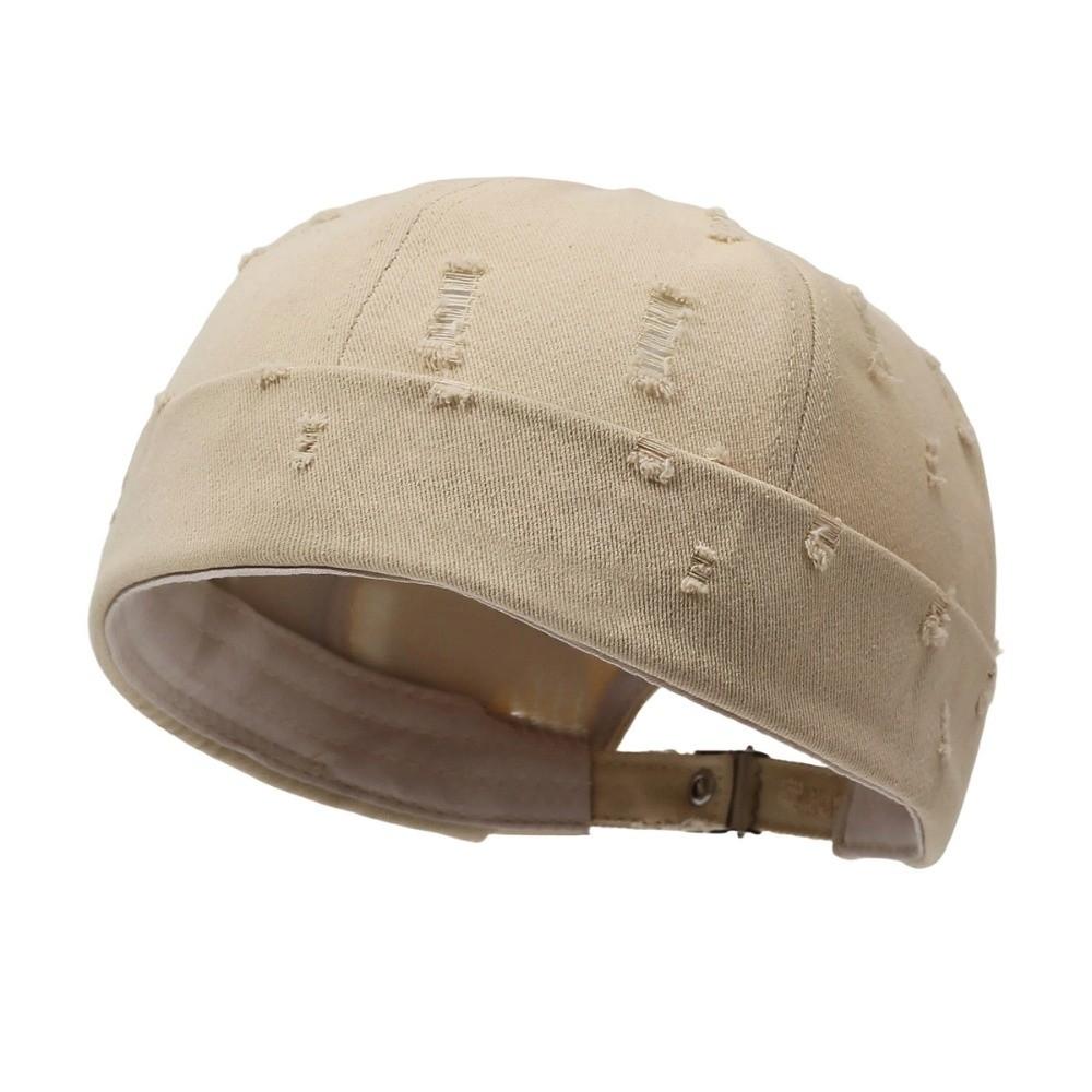 

New Hip Hop Beanies Hats Cotton Solid Color Street Hat Adjustable Brimless Hip Hop Hats Men хакі