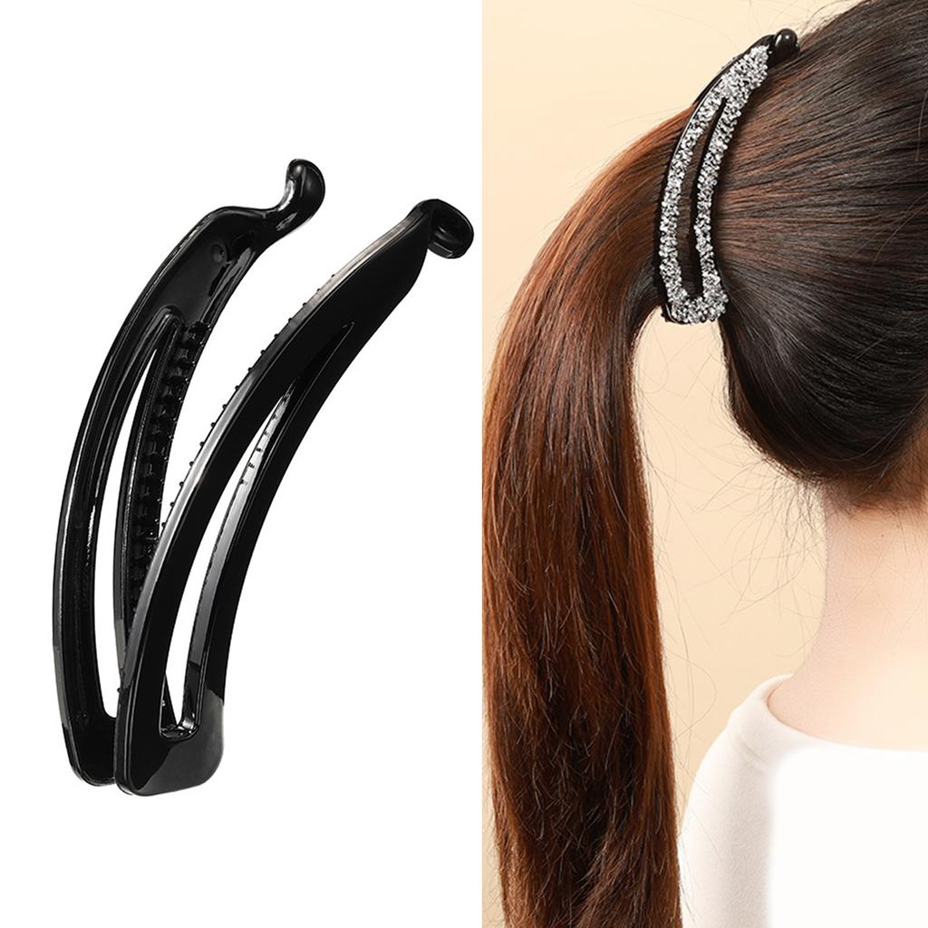 Kunststoff Bananen-Twist-Klammer für hohen Pferdeschwanz Haarstyling Sicherer Halt Bequem Leichtes Haaraccessoire für Frauen Mädchen