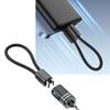 18cm Double USB C Charging Cable 60W Fast Charge With Keyring Design For Convenient Carry Power Cord