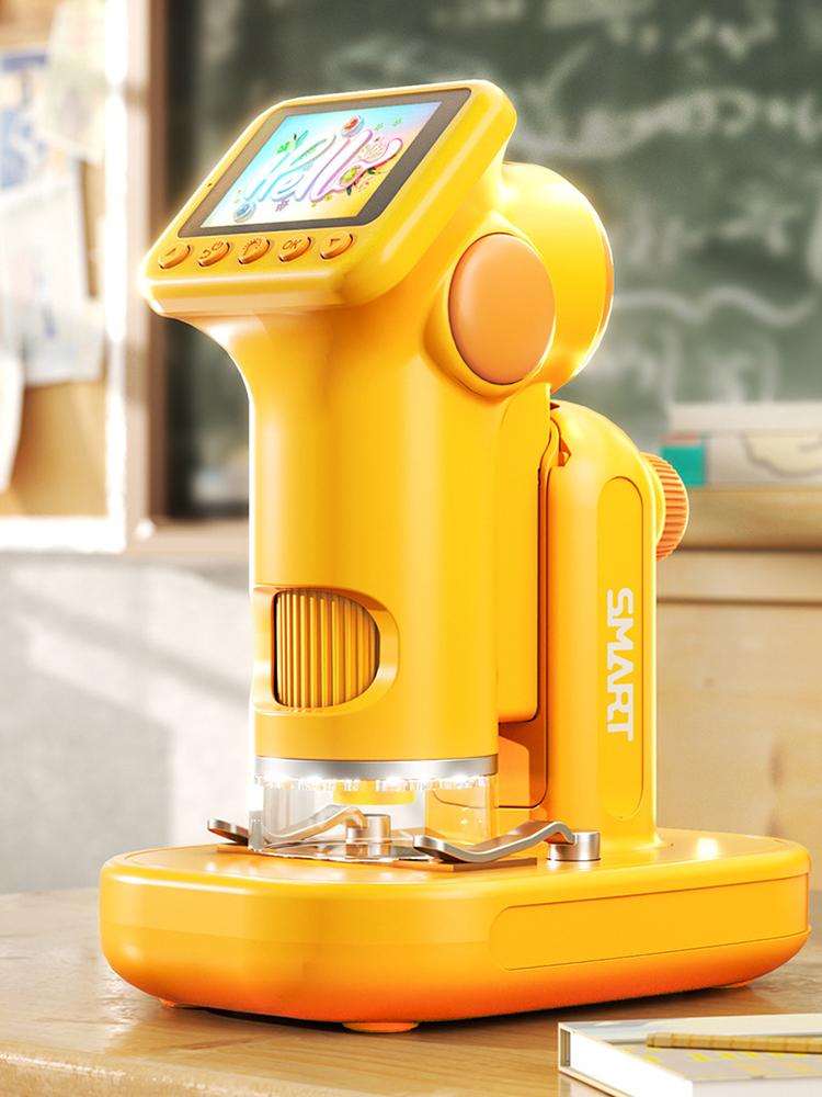 Microscope for Kids 100-1600X Digital Microscope with 2 Inch Screen Handheld Microscope Camera for Scientific Experiment