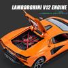 1/24 Scale Lambo LPI800-4 Alloy Diecast Car Model Toys, Pull Back Vehicle with Sound and Light for Kids Adults Gift Collection