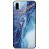 Case Tempered Glass Hard Clear Phone Case For Vivo Y91C Protector Shockproof Marble Fundas Coque