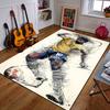 "Abstract Soccer Player with Ball Art" Patterned Carpet a Non Slip Rug Suitable for All Seasons and Any Setting, Gift