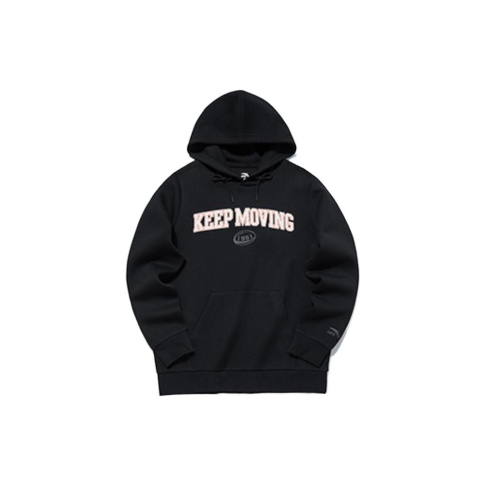 

Anta Lifestyle Series Letter Pullover Sweatshirt Men tops Black 152148701-4 M