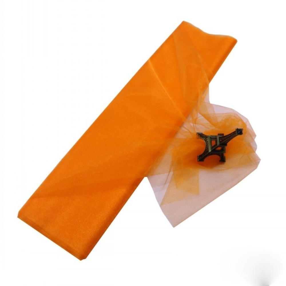 500*48cm Tulle Roll DIY Gauze Organza Fabric Garden Party Stairs Chair Back Decoration
