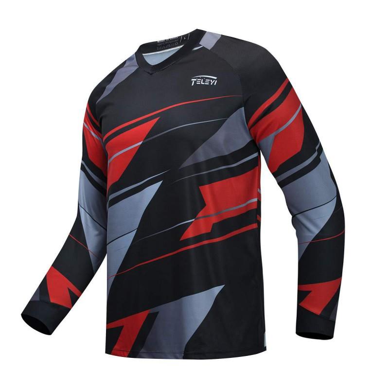 Men Women Cycling Jersey Long Sleeve Quick Dry UV Protection Mountain Bike Downhill Racing Shirt
