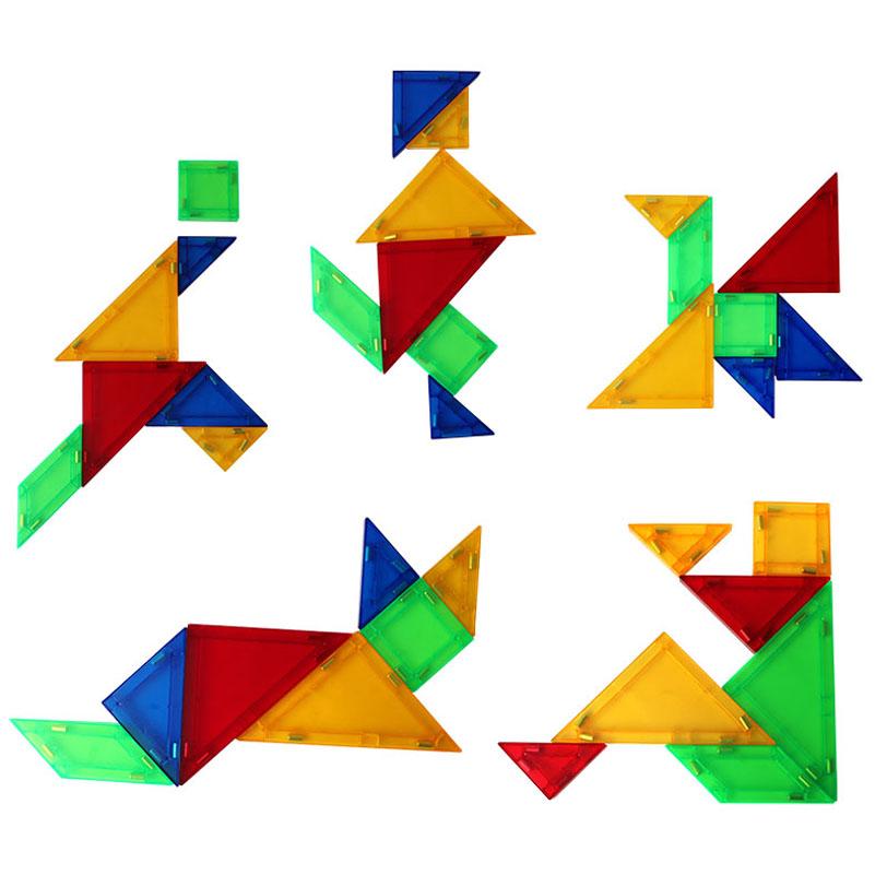 7PCS 3D Jigsaw Puzzle Toy Tangram Magnetic Puzzle Preschool Educational Toys for Children Gifts
