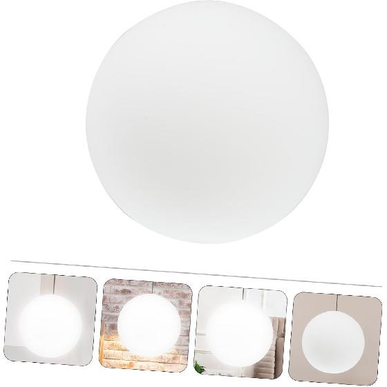 Vaguelly 6 Inch White Frosted Glass Globe Lamp Shade - Replacement Glass Globe Shade Cover, Round Ball Lamp Cover for Ceiling, Wall Fixtures
