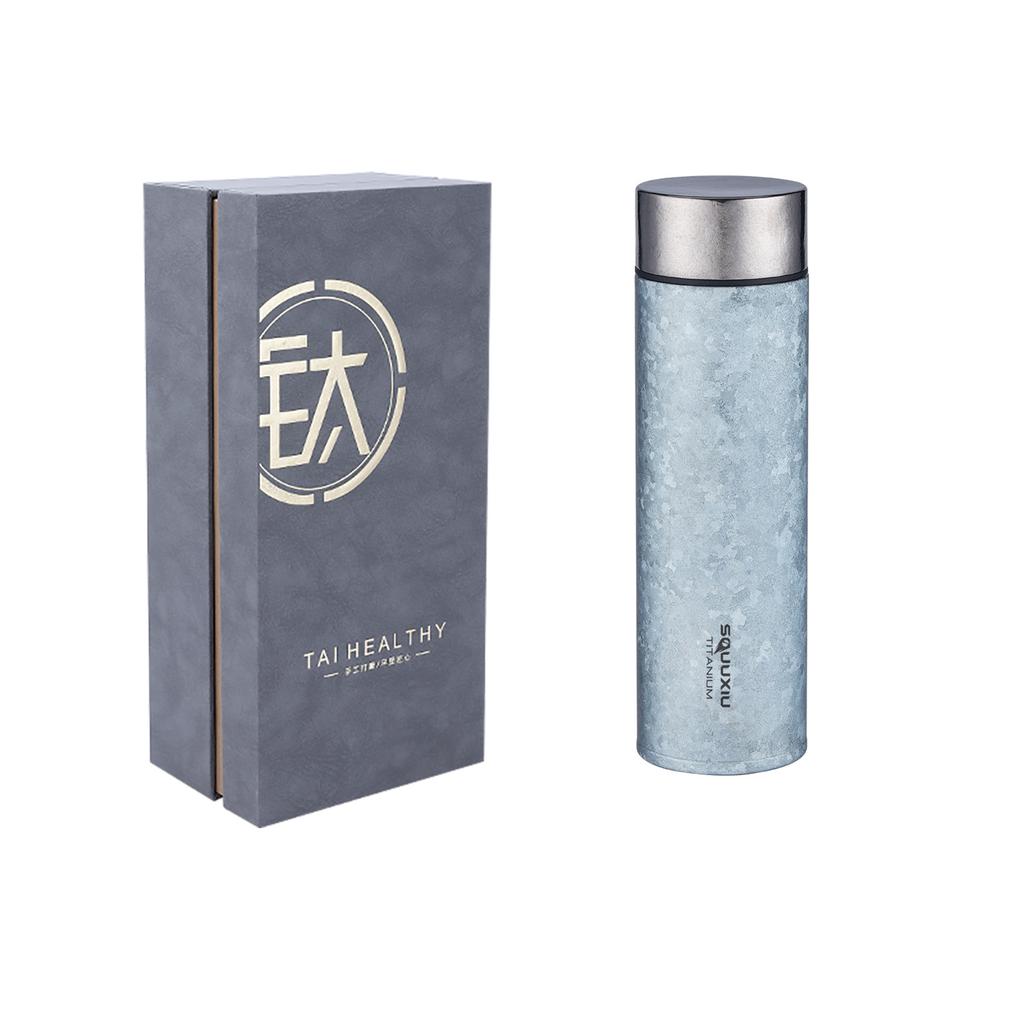 Lättvikts Reseisolerad Vattenflaska 450ml Titan Vakuumflaska med Te-filter Utomhus Metall