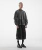 Paensyo Scissors Tuck See-Through 3/4 Pants - Black