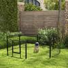 8-Piece Modular Dog Fence for Indoor and Outdoor Use, Steel, 80x60 cm, Black