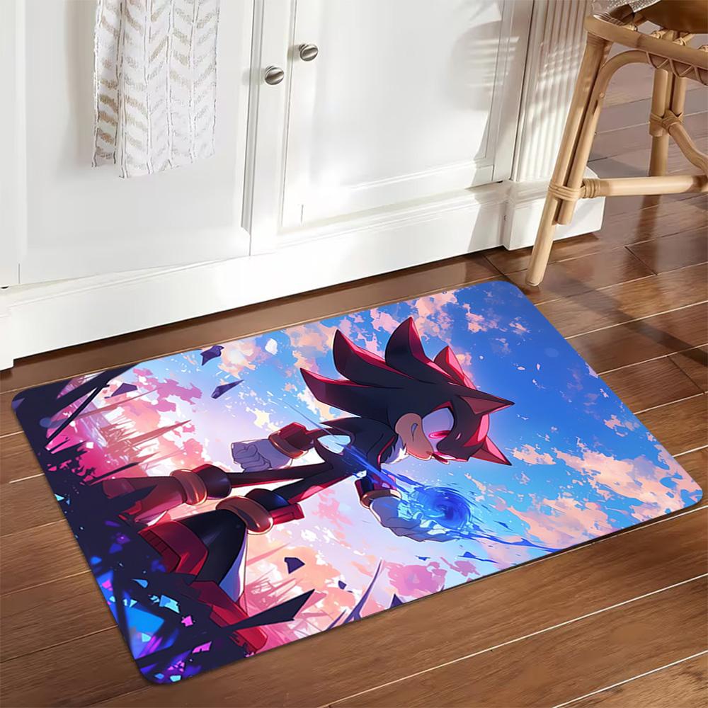 Shadow The Hedgehog Art Print Decoration,Carpet,Living Room,Bedroom, Non-slip,Square rug
