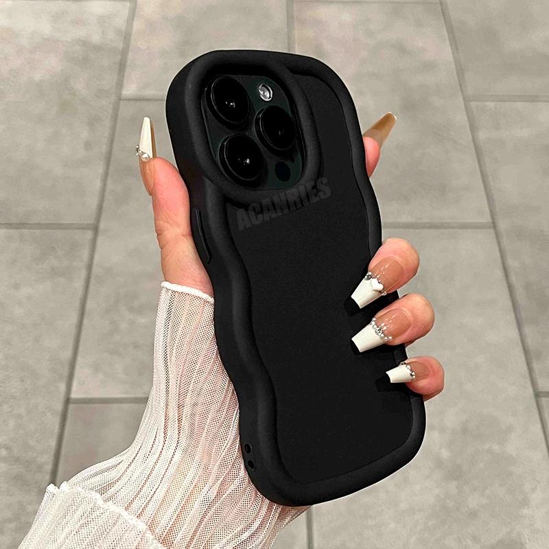 Cute Candy Wavy Silicone Case For 16 11 12 13 14 15 Pro Max 7 8 Plus Iphone16 16pro 16plus X Xs Soft Back Cover Se