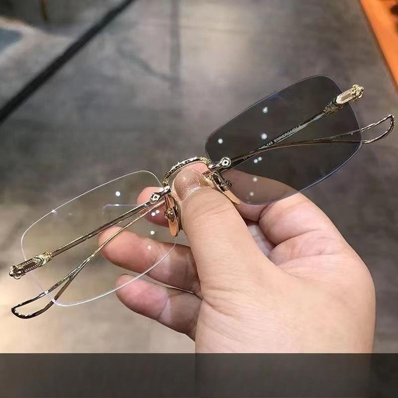 

Модные безободковые очки для чтения с защитой от синего света для мужчин и женщин, очки для пресбиопии, очки для зрения, гибкие безободковые ультралегкие очки 4.0