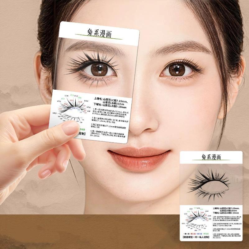 1pcs Professional Try-On Effect Lashes Style Display Board False Lash Trial Card Kit Lash Extensions Supplies Fake Lash Card