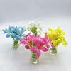 1Pcs 1:12 Scale Mini Flower Glass Bottle Car Ornament Dollhouse Accessories Simulation Fake Flower Miniature Floral Model
