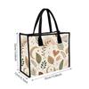 Boho Leaf Print Tote Bag Casual Daily Large Capacity Handbag for Women Outdoor Shopping Travel Use