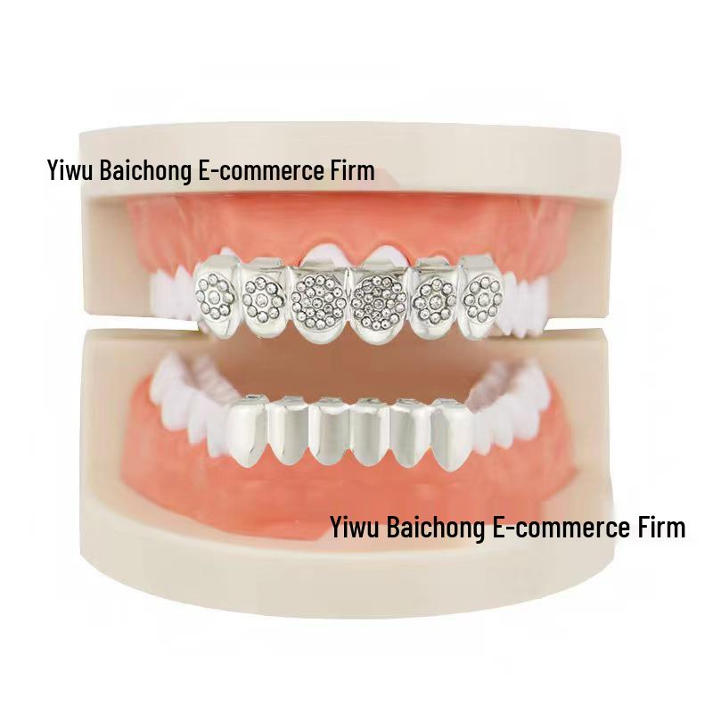 18K Gold Plated Diamond Hip Hop Grill – European Hot Seller for Christmas Performances