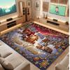 Christmas Theme Soft Crystal Velvet Rug Custom Name & Text Print Non Slip Floor Rug for Bedroom Living Room