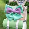 Dual-color Bow Motorcycle Helmet Decoration Electric Bike Helmet Accessories for Car Body Decoration Bowknot For Girl Women