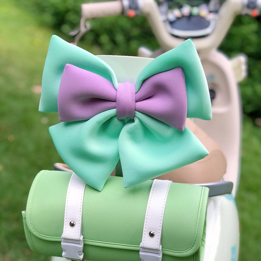 Dual-color Bow Motorcycle Helmet Decoration Electric Bike Helmet Accessories for Car Body Decoration Bowknot For Girl Women