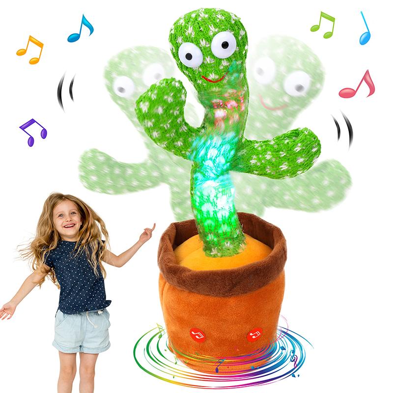 Dansende Cactus 120 Liedjes Speaker Praten Usb Batterij Stem Herhalen Pluche Cactus Danser Speelgoed Praten Pluche Beest Knuffels Voor Kinderen Cadeau
