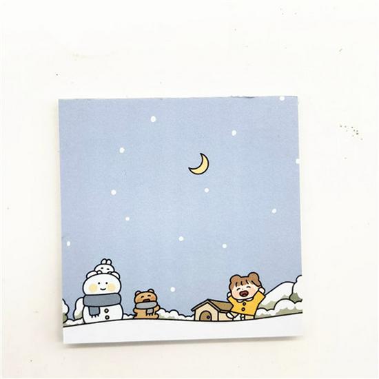Korean Style Forest Girl Tearable Sticky Note Pad 60
