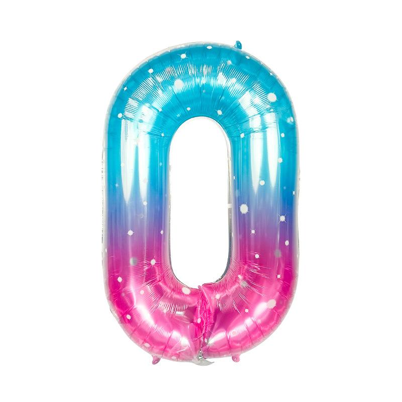 

40 inch single-sided imitation beauty big digital starry sky pink blue mermaid Qixi Festival Valentine s Day marriage proposal confession digital Number 0