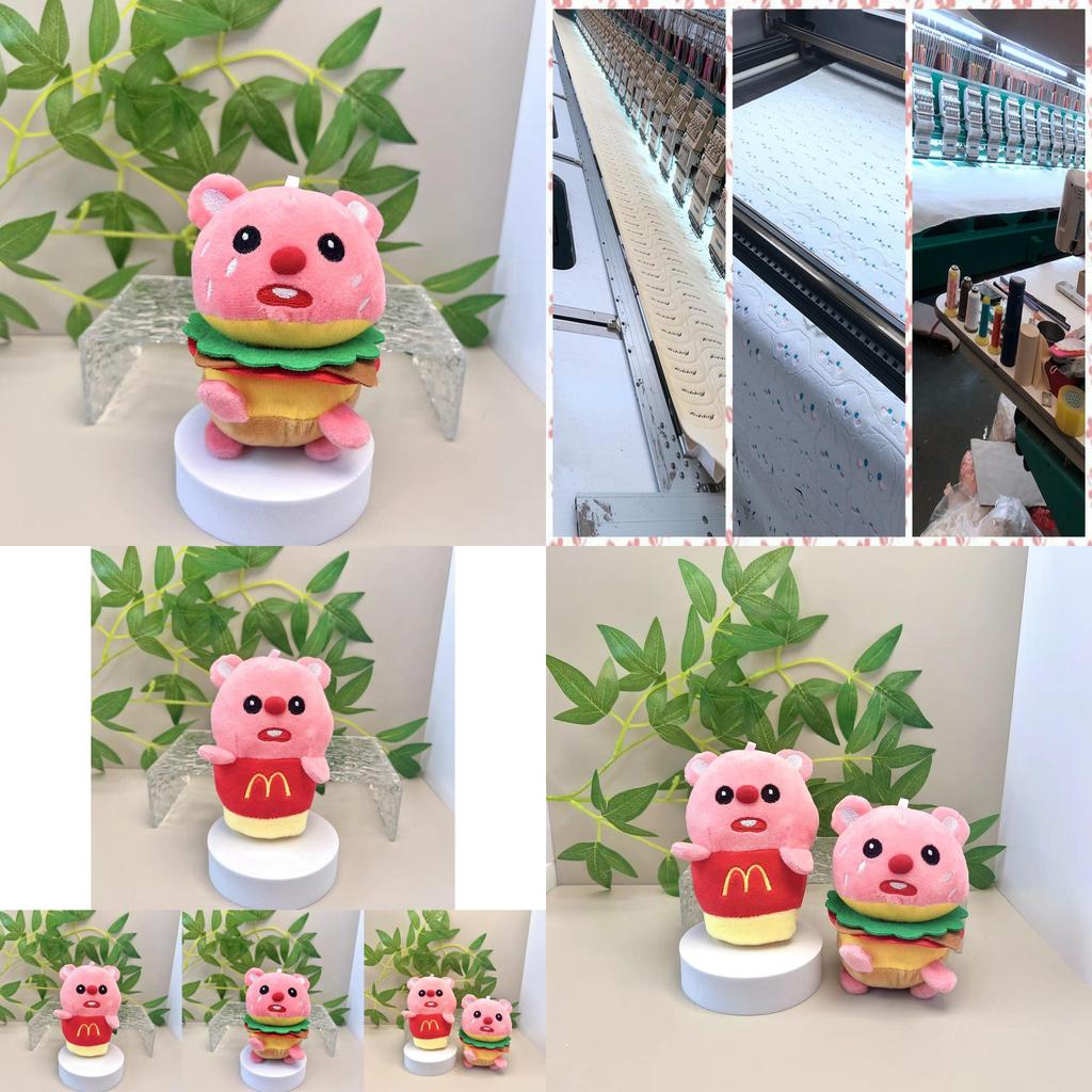 Adorable Plush Beaver Doll With Hamburger And French Fry Design For Gifts And Accessories