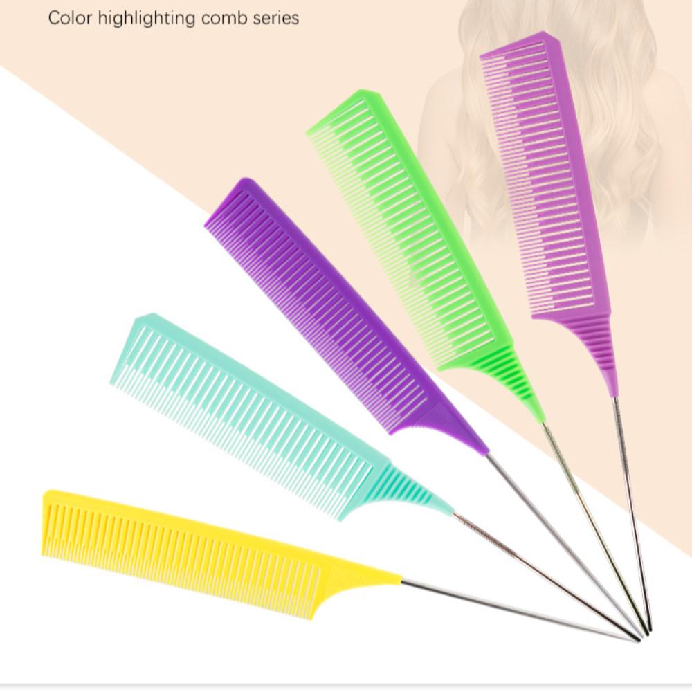 3pcs Highlighting Coloring Dyeing Comb Sectioning Hair Styling Combs Tailed Comb Set