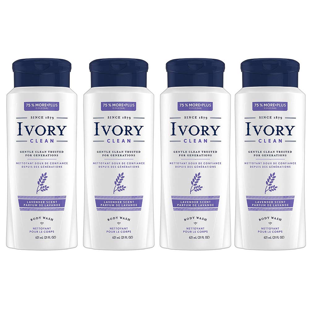 Ivory Body Wash Lavender 621ml x 4 bottles