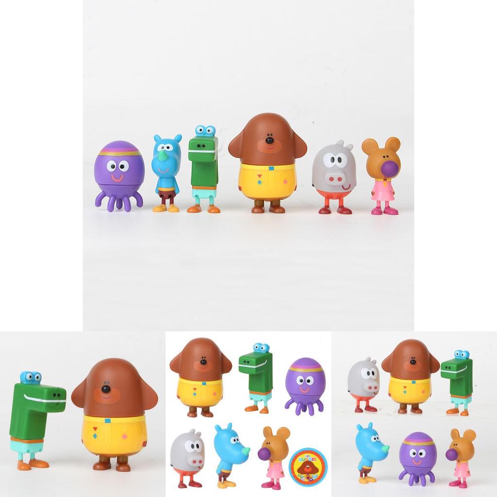 Delightful Hey Duggee 6-piece Action Figure Toy Set With Badge Perfect For Kids Xmas